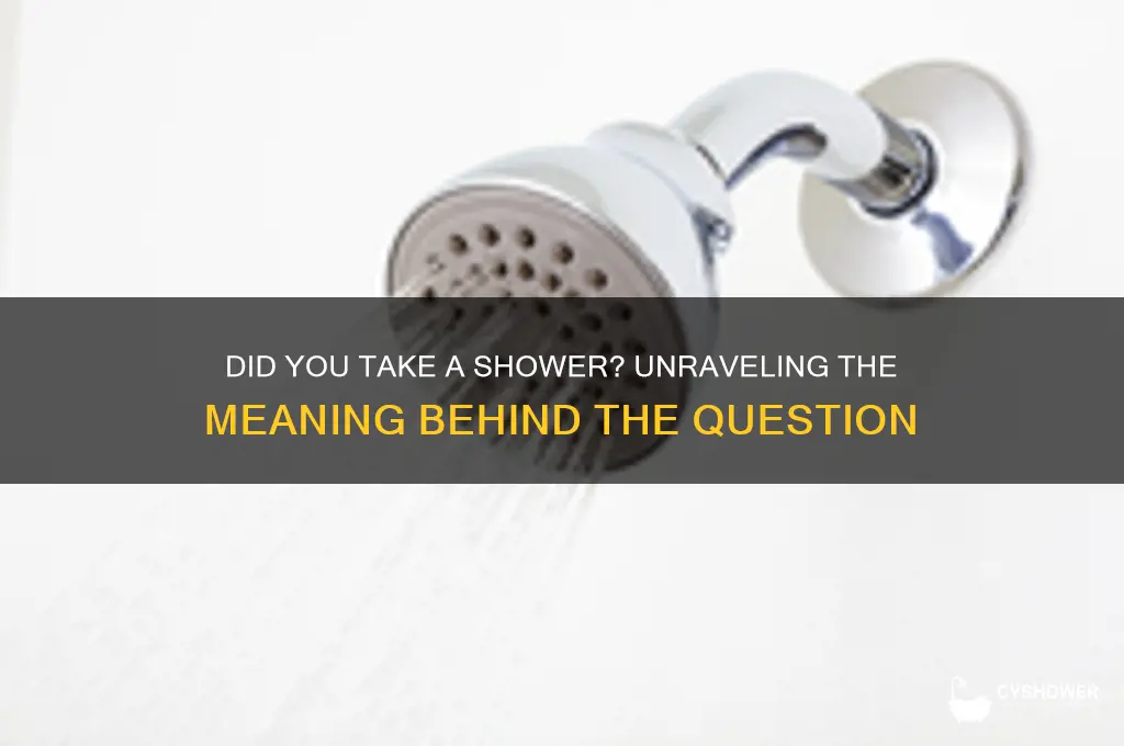 did you take shower meaning
