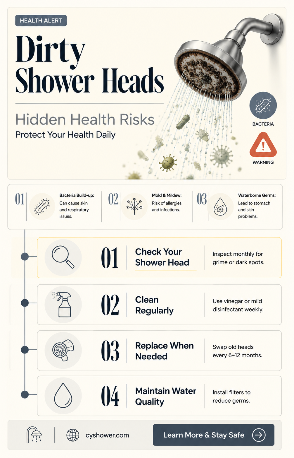 can a dirty shower head make you sick