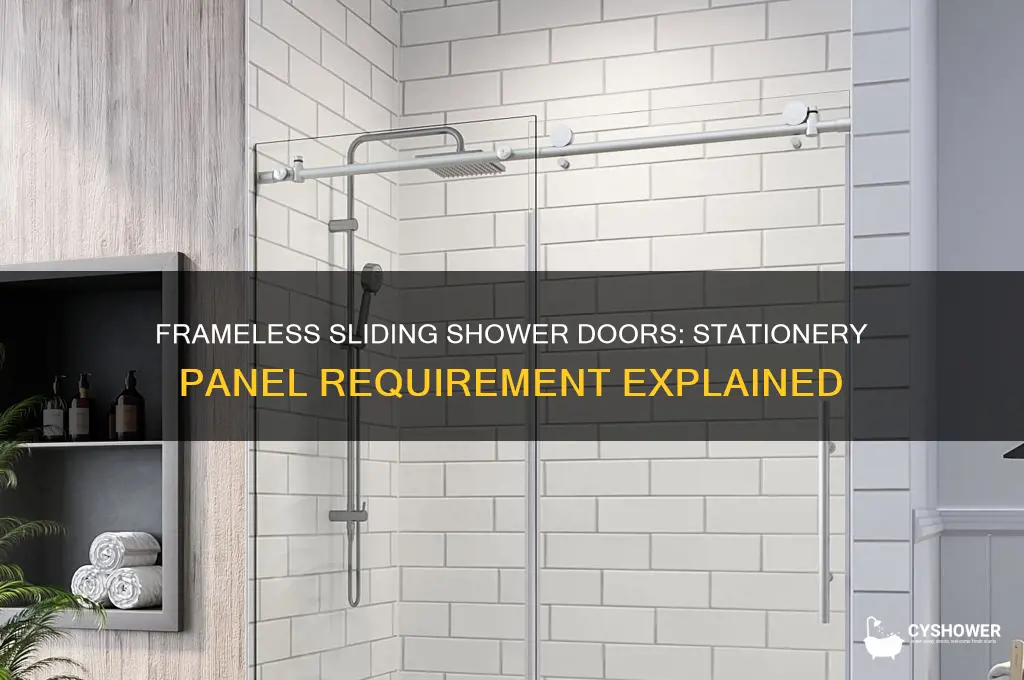 do all frameless sliding shower doors have one stationery door