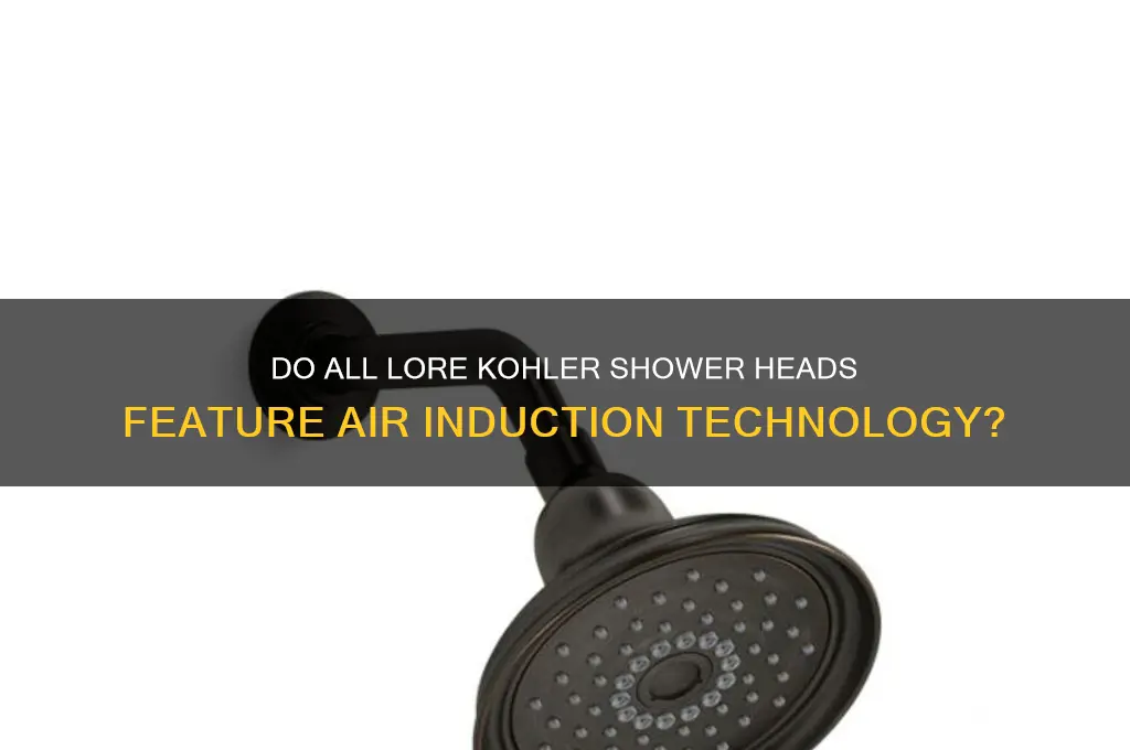 do all loure kohler shower heads have air induction
