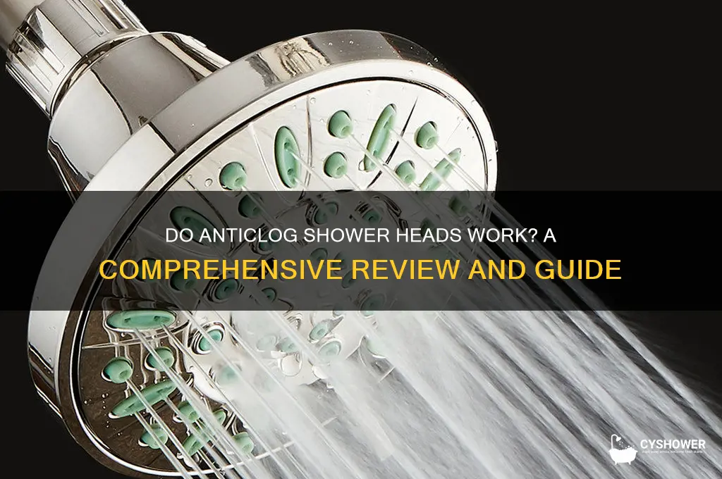 do anticlog shower heads work