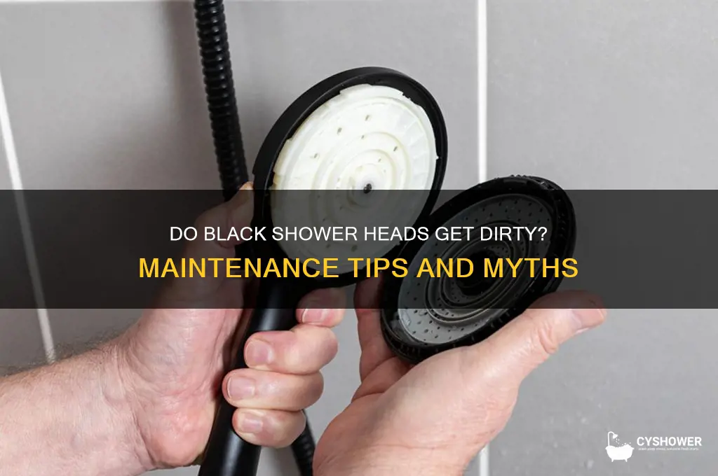 do black shower heads get dirty