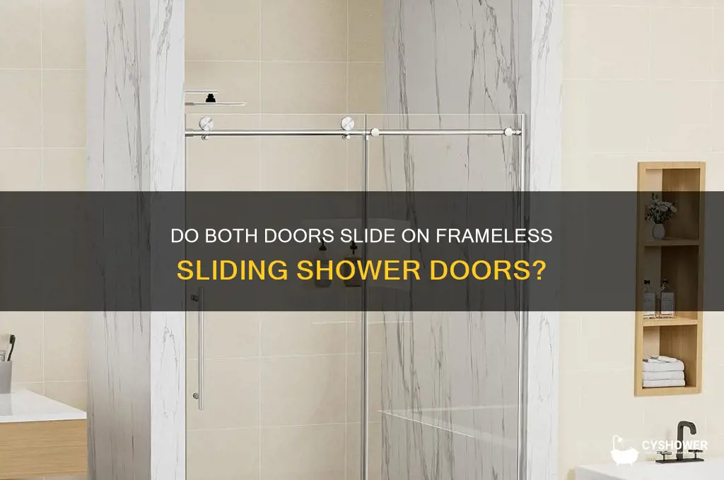 do both doors slide on frameless sliding shower doors