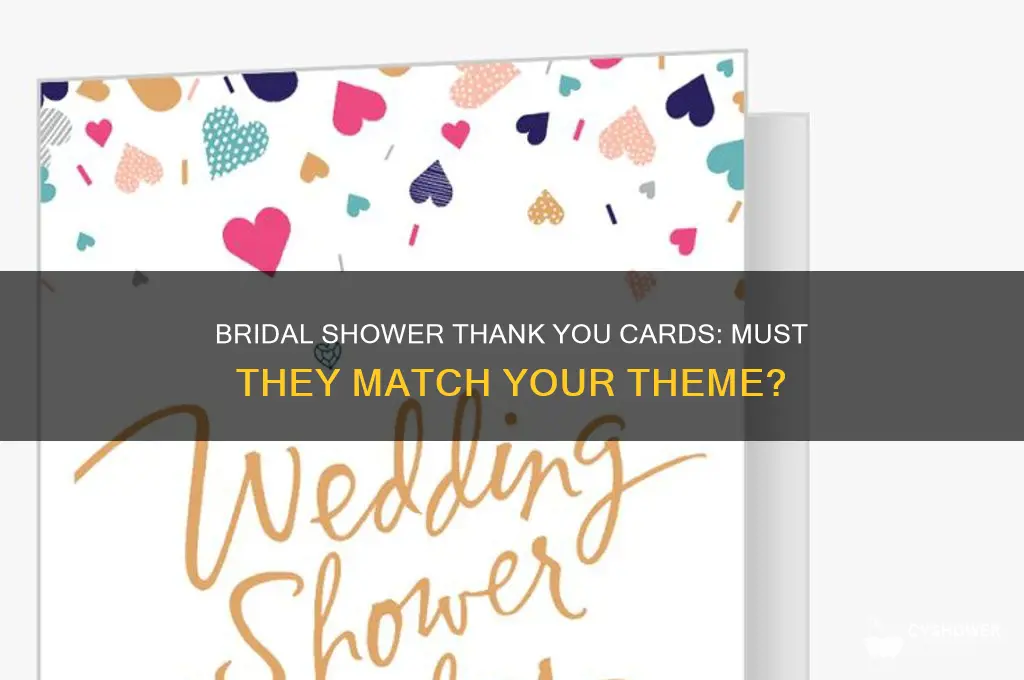do bridal shower thank you cards have to match