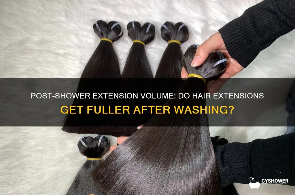 do extensions get fuller after shower