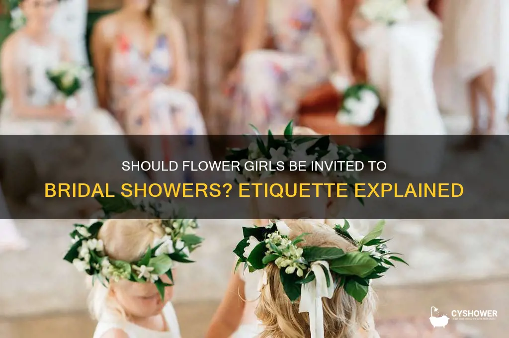 do flower girls typically get invited to the shower
