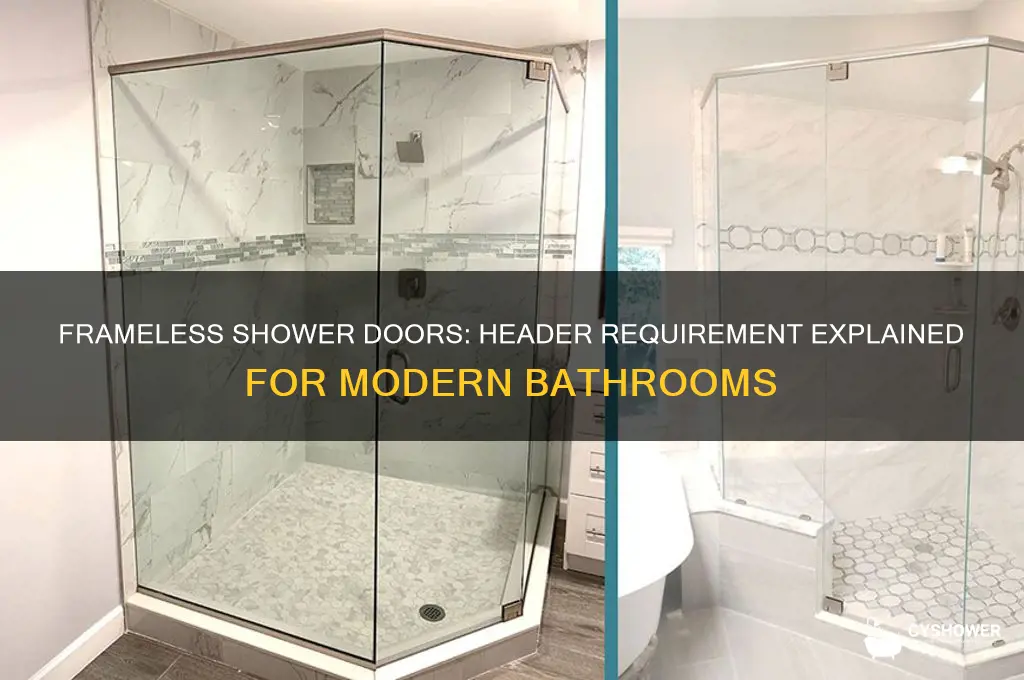 do frameless shower doors need a header