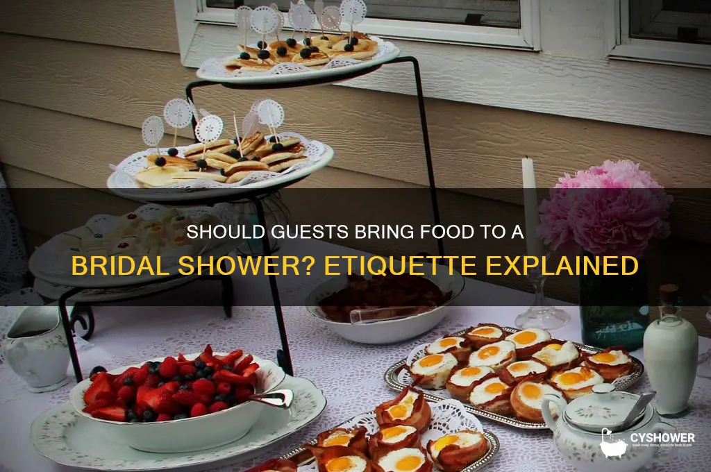 do guests bring food to bridal shower
