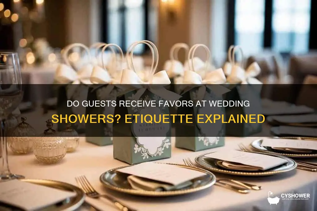 do guests get favors at wedding shower