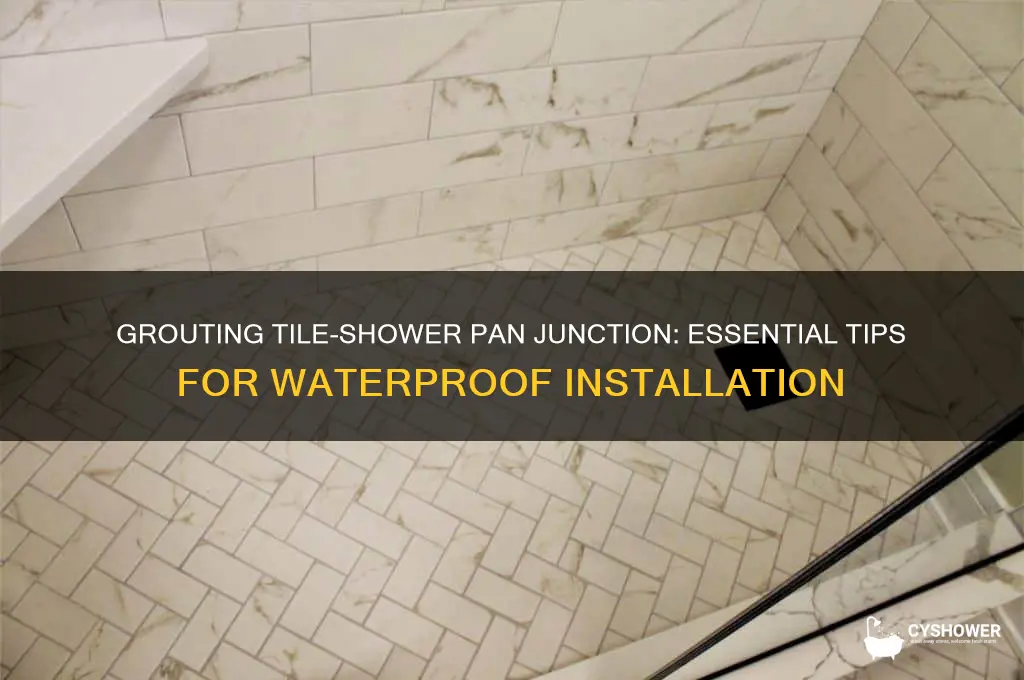 do i grout where the tile meets the shower pan