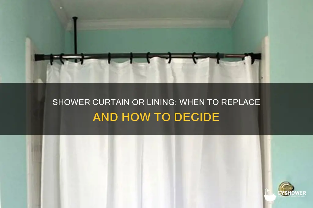 do i have to replace shower curtain or lining