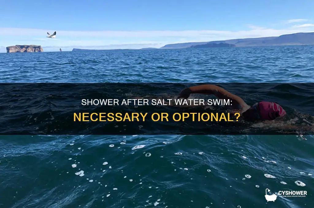 do i have to shower after swimming in salt water
