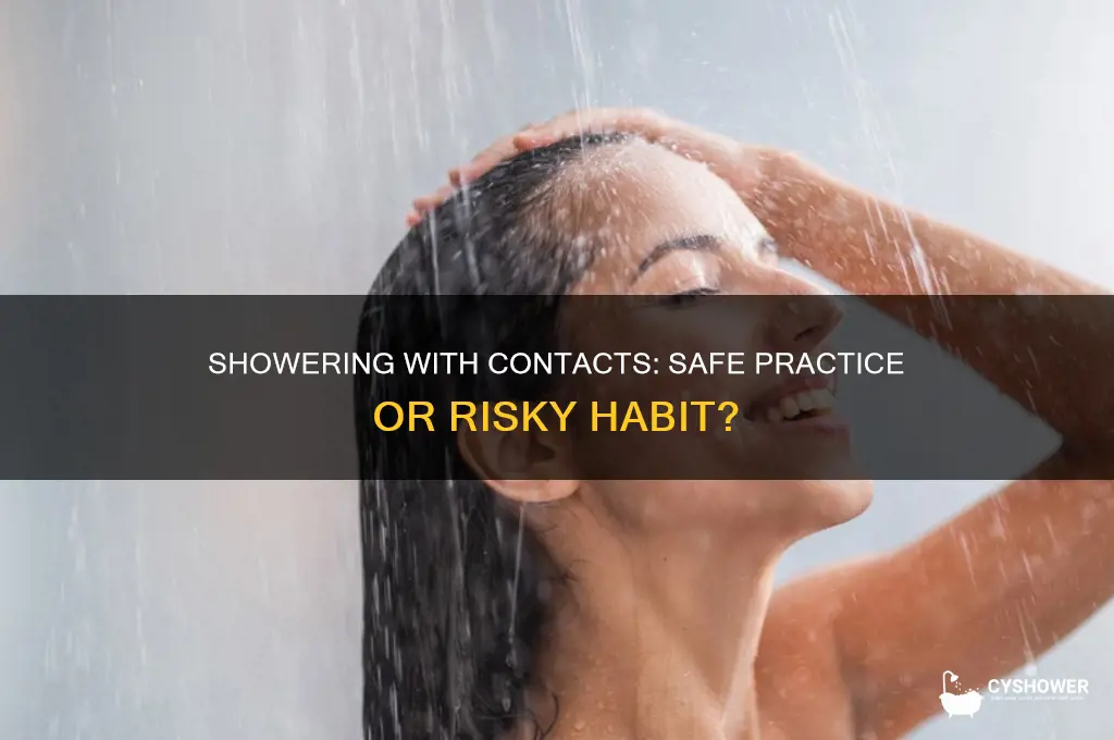 do i have to take my contacts out to shower