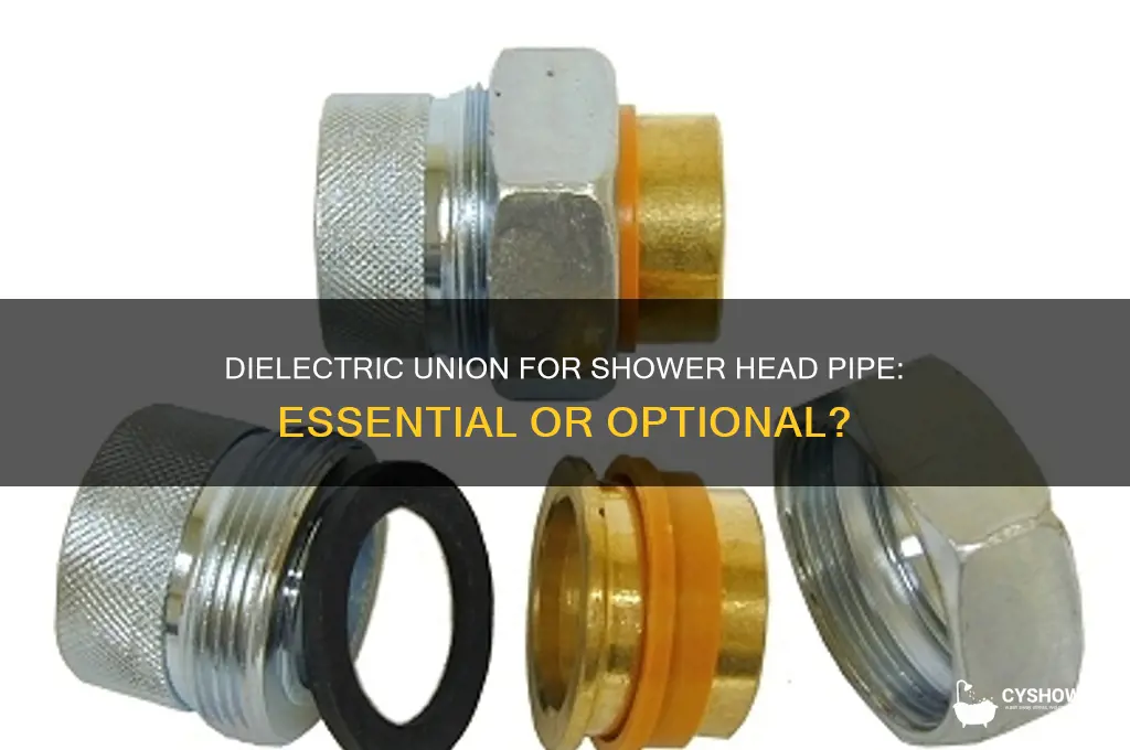 do i need a dielectric union for shower head pipe