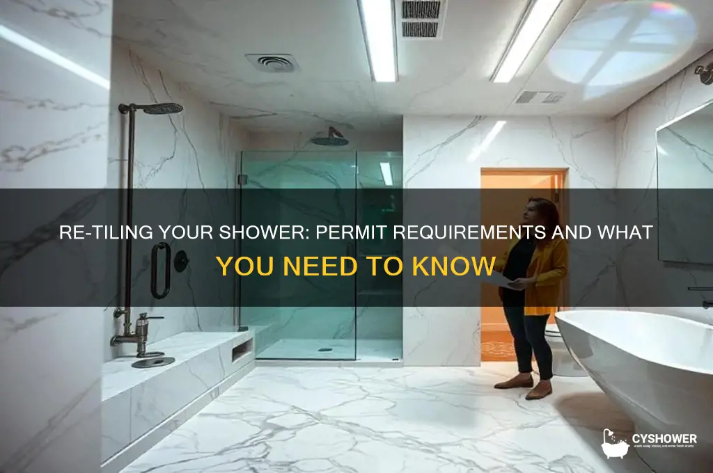 do i need a permit to re-tile my shower