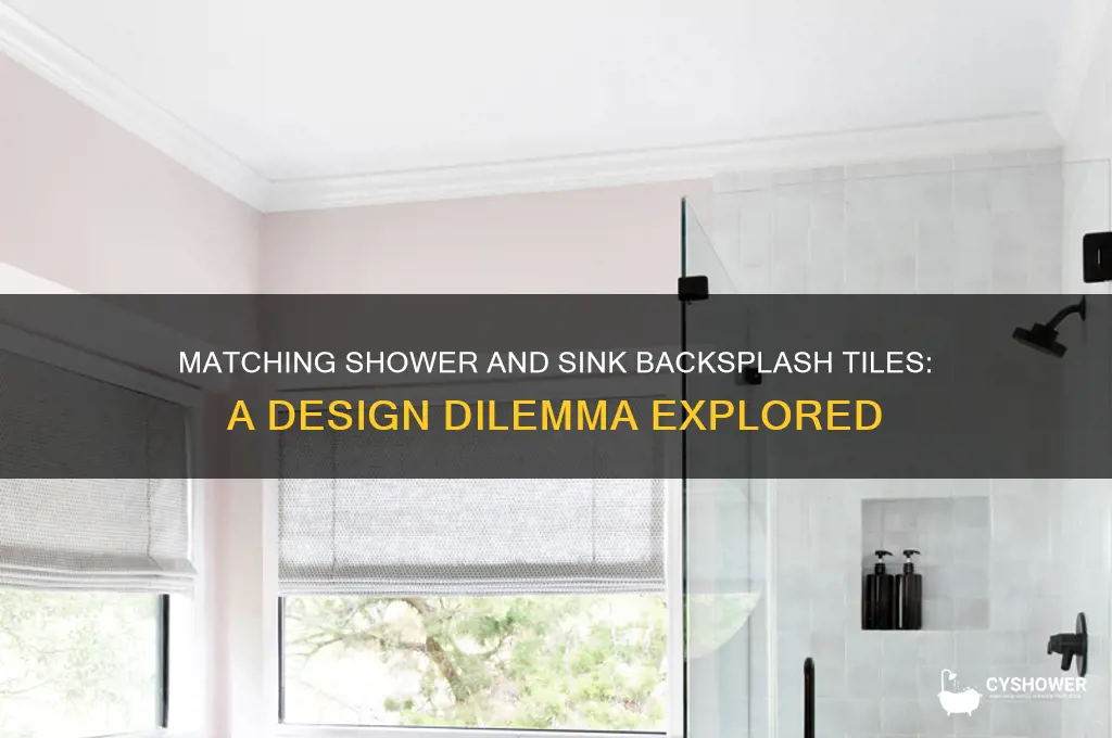 do i need backsplash tile around shower to match sink