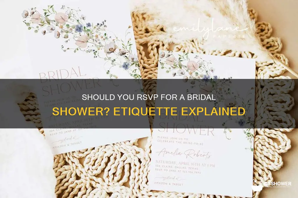 do i need to rsvp for a bridal shower