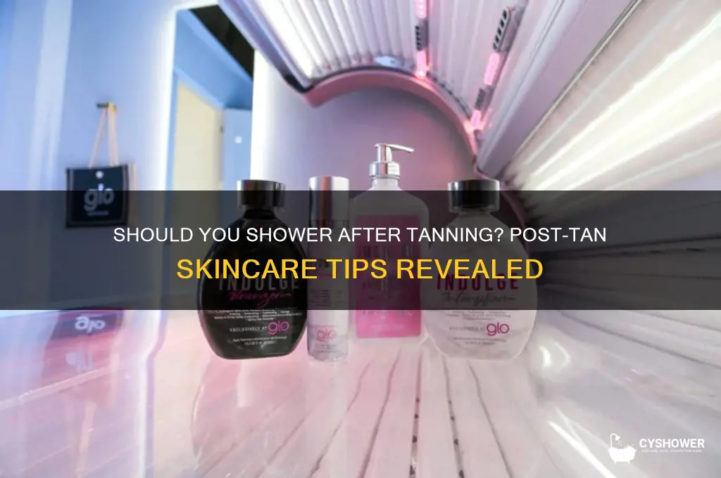 do i take a shower after tanning
