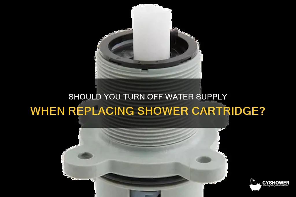 do i turn water supply off to change shower cartridge