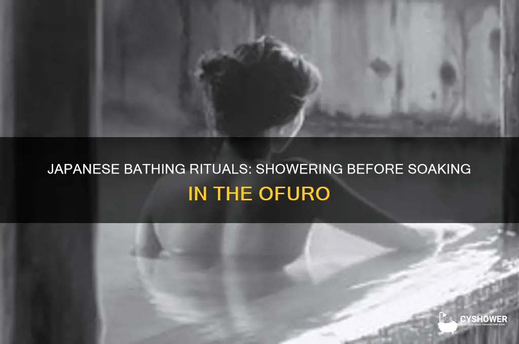do japanese people shower before they take a bath