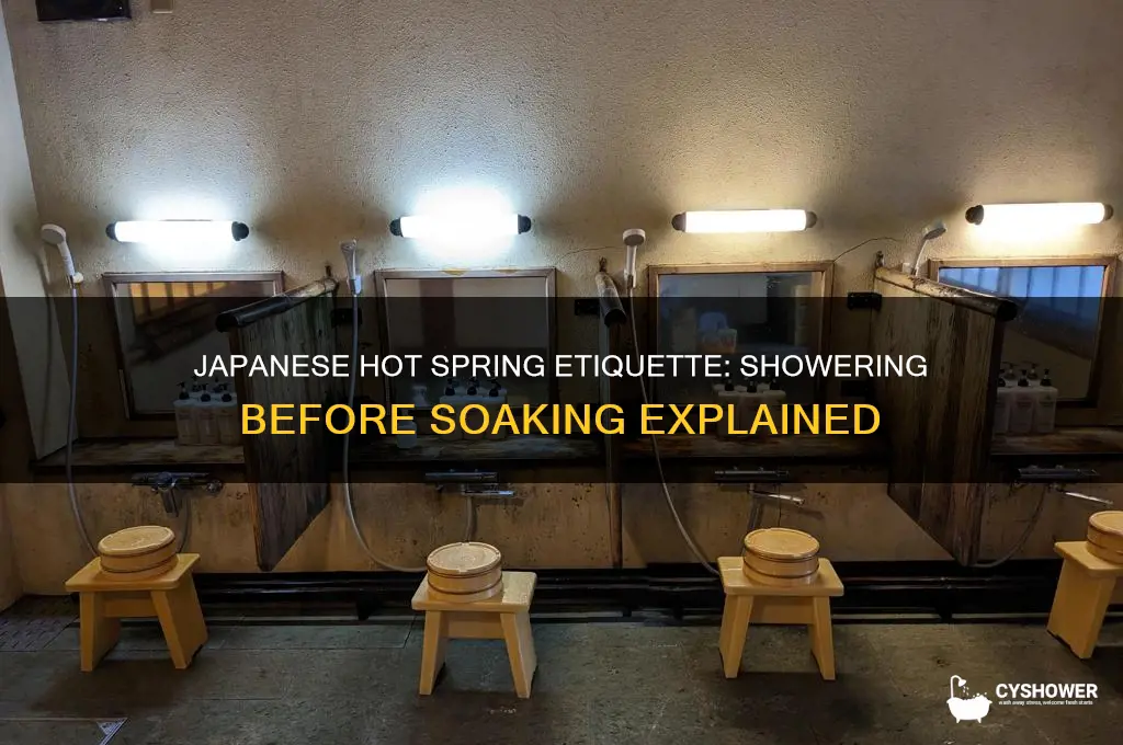 do japanese shower before getting into a hot spring