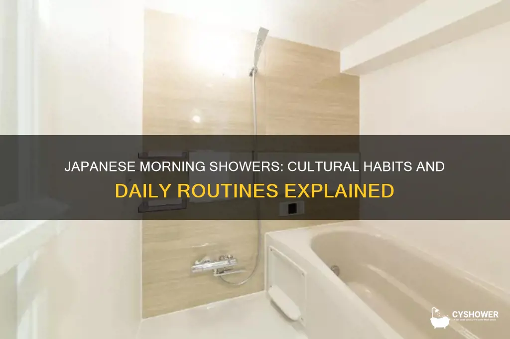 do japanese take shower in mornings