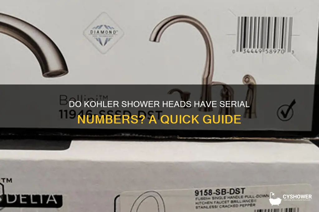 do kohler shower heads have a serial number