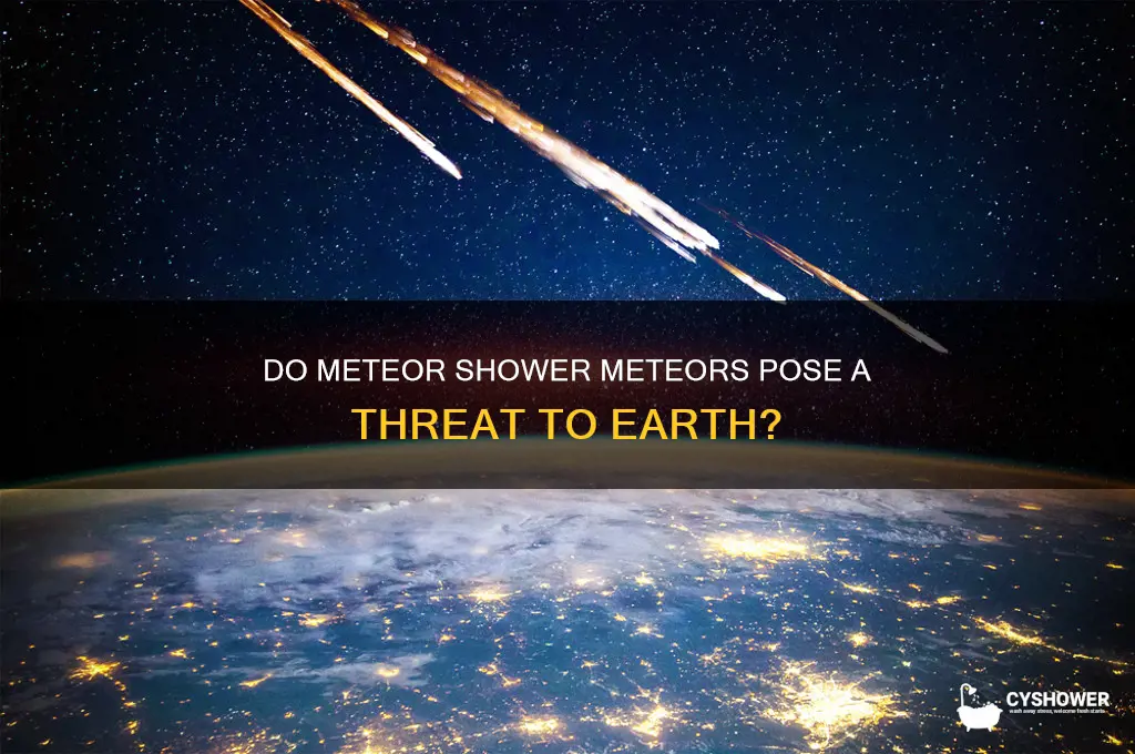 do meteors in a meteor shower tend to hit earth
