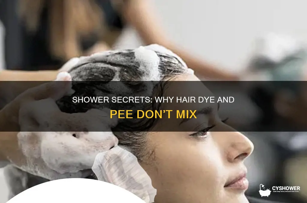 do not dye your hair and pee in the shower