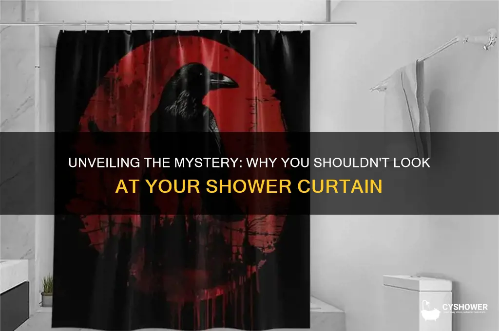 do not look shower curtain