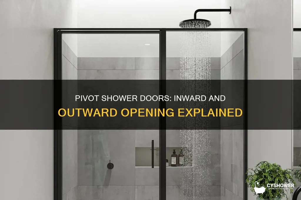 do pivot shower doors open in and out