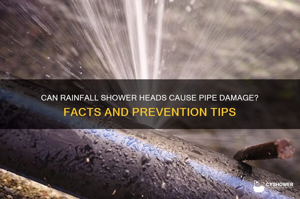 do rain fall shower heads snap pipes