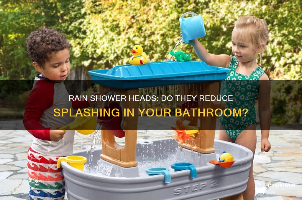 do rain shower heads splash less