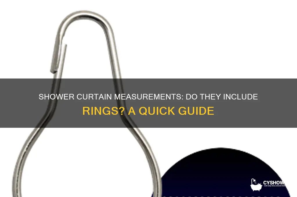 do shower curtain measurements account for rings