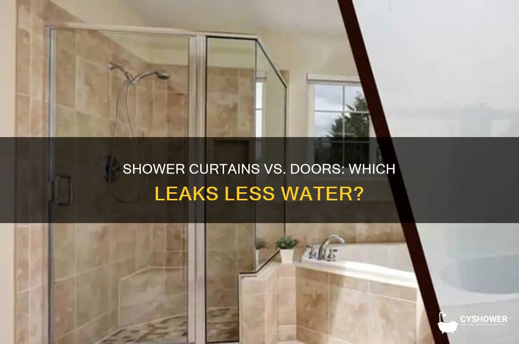 do shower curtains leak less than shower doors