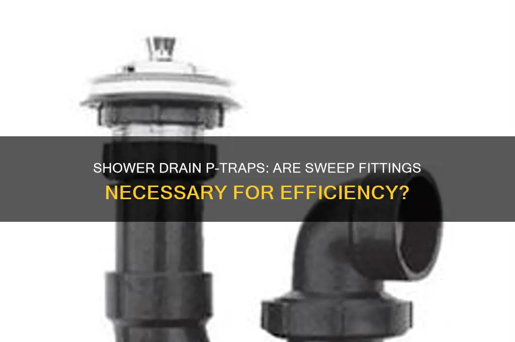 do shower drain p-traps need sweep fittings
