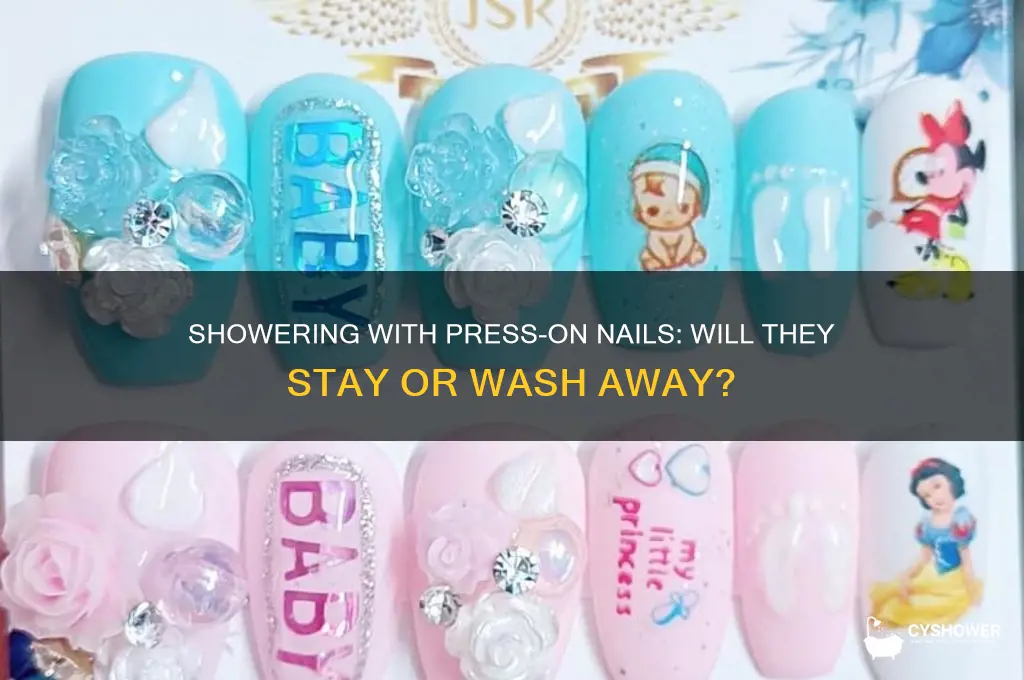 do shower take off press on nails