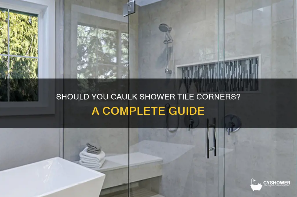 do shower tile corners use caulk
