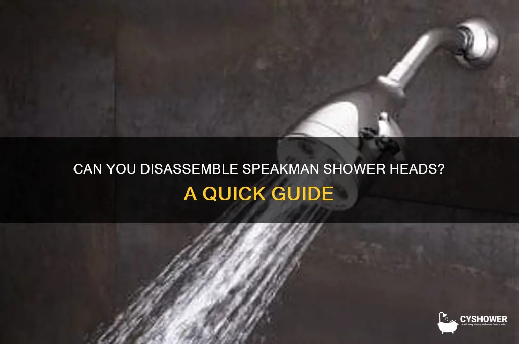 do speakman shower heads come apart