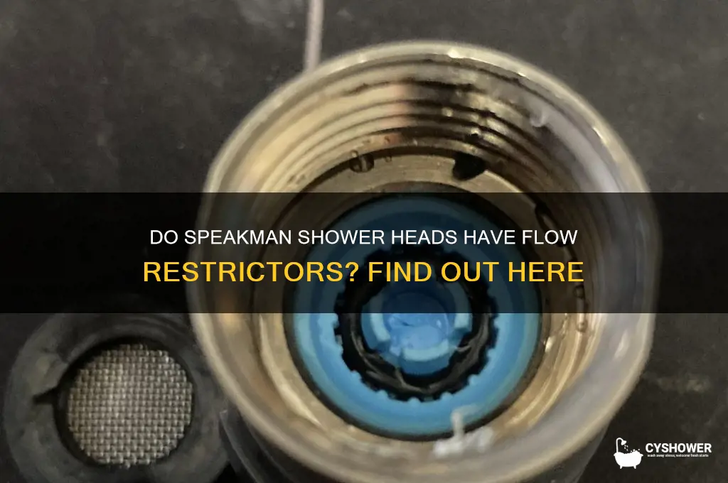 do speakman shower heads have flow restrictors