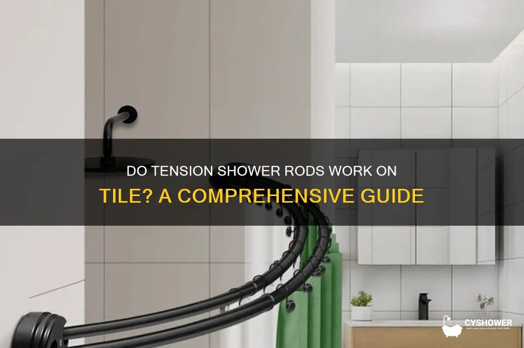 do tension shower rods work on tile