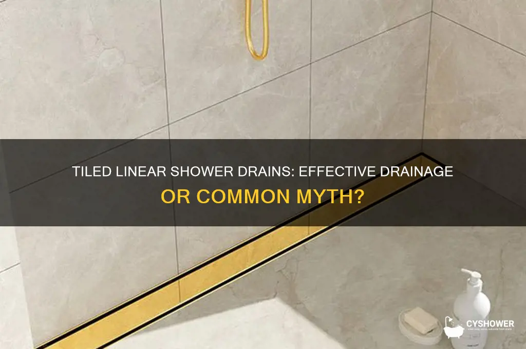 do tiled linear shower drains drain well