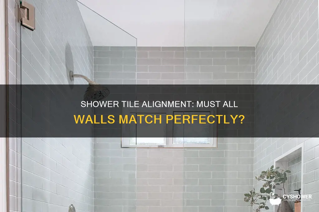 do tiles need to align on all shower walls