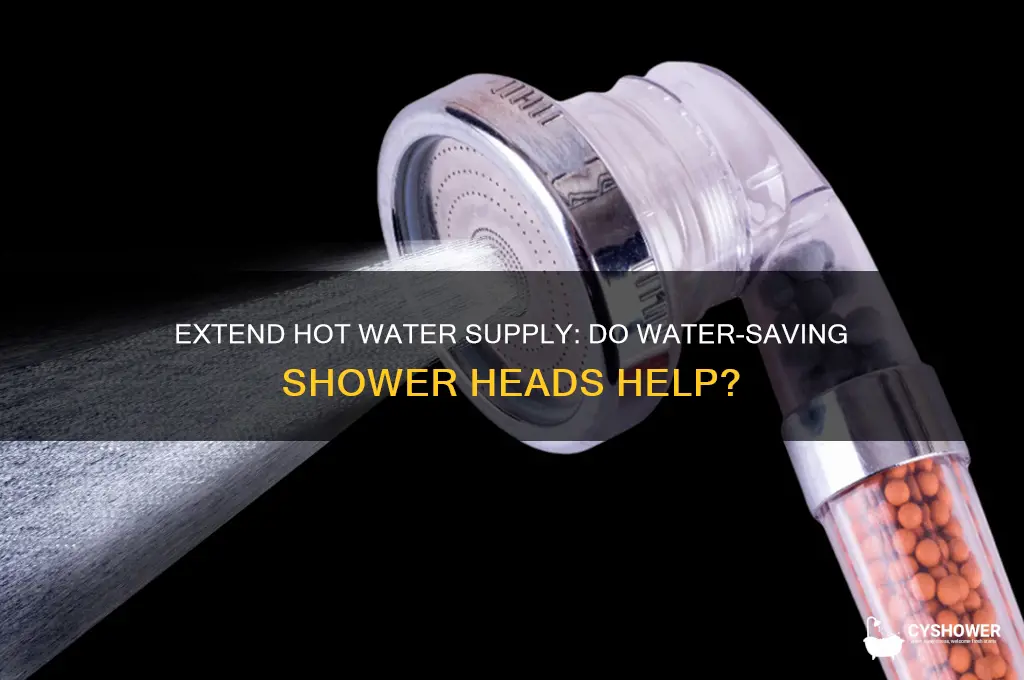 do water saving shower heads make hot water last longer