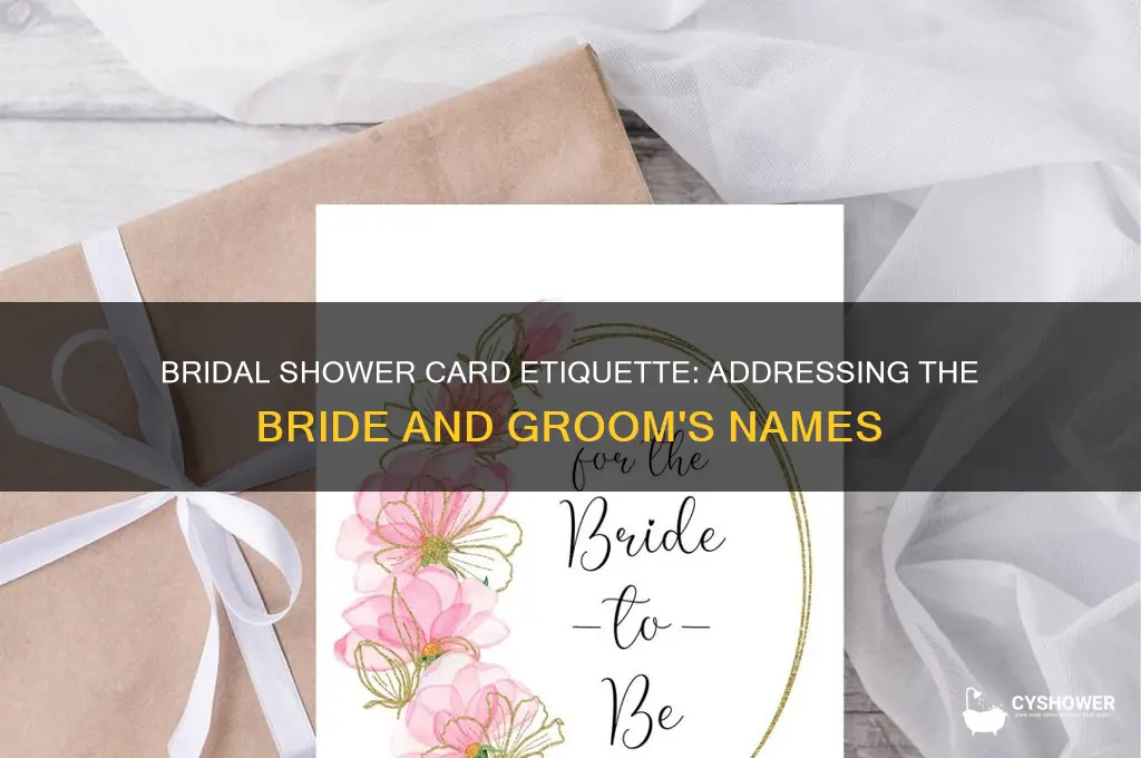 do you address bridal shower card bride groom