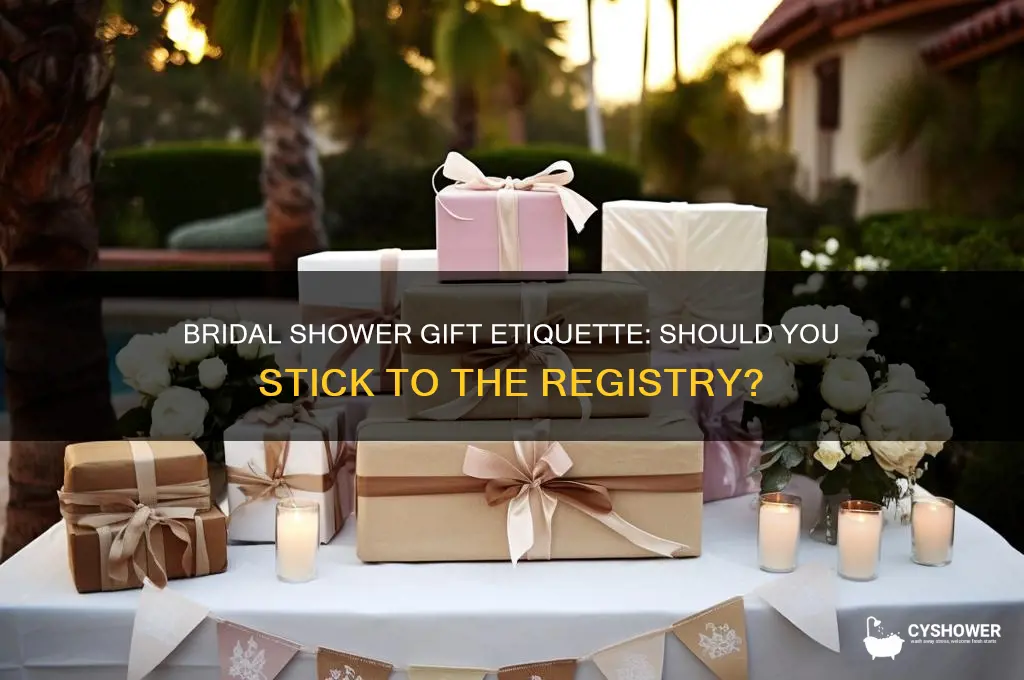 do you get bridal shower gift from registry