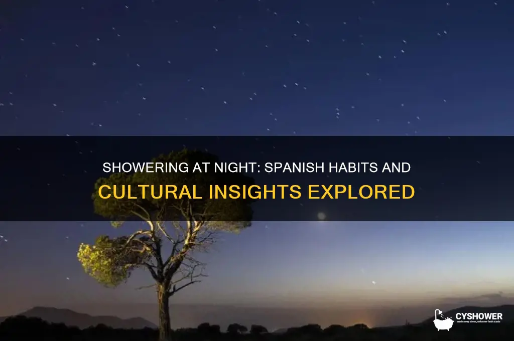 do you guys always take a shower at night spanish