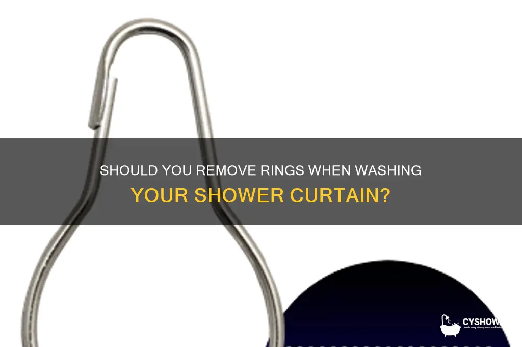 do you have to remove rings to wash shower curtain