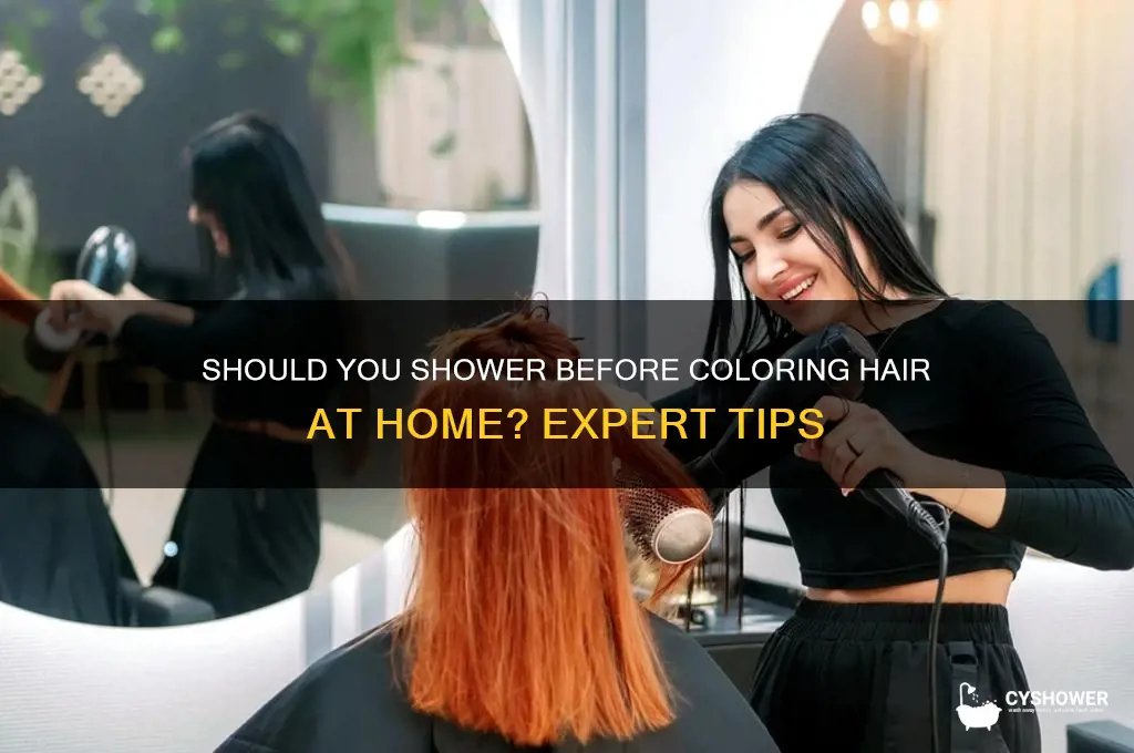 do you have to shower before colouring hair at home
