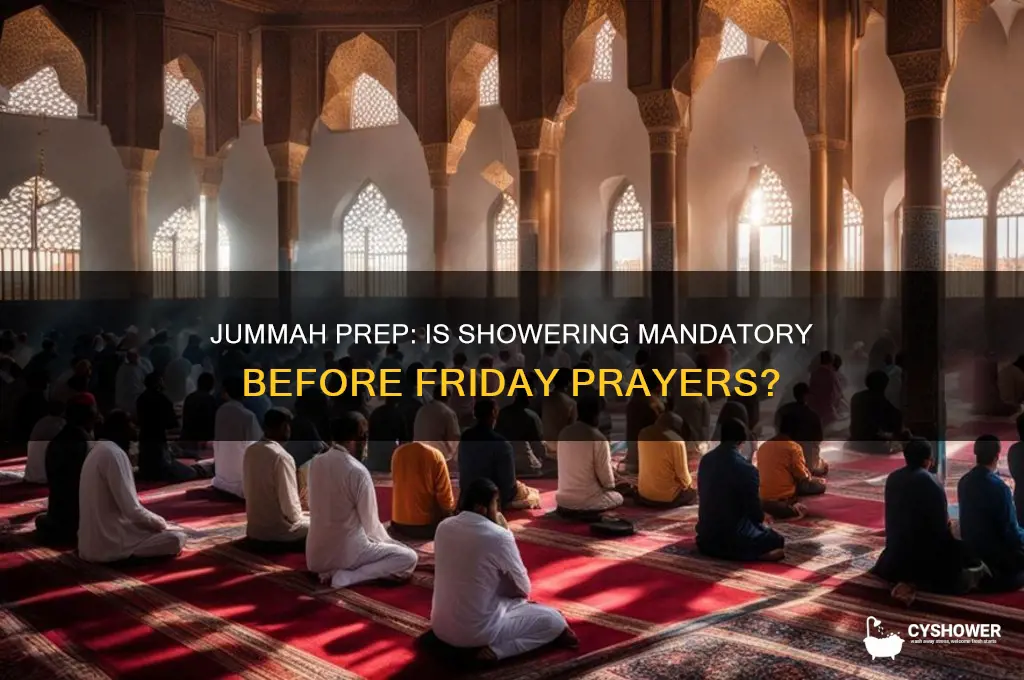 do you have to take a shower before jummah